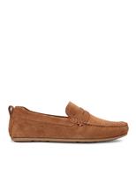Tommy Hilfiger Suede Slip On Loafers Tan