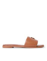 Tommy Hilfiger Leather Flat Mules Black