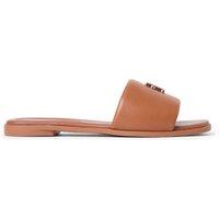 Tommy Hilfiger Leather Flat Mules Tan