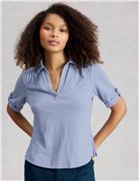 Pure Cotton Embroidered Collared Shirt