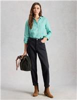 White Stuff Pure Linen Collared Shirt Teal