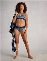 Printed Reversible Roll Top Bikini Bottoms