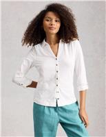Pure Cotton Jersey Broderie Shirt