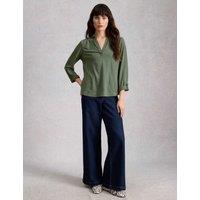 White Stuff Jersey Textured Shirt Green