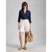 White Stuff Pure Cotton Collared Shirt Navy