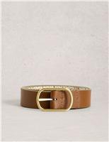 White Stuff Leather Reversible Jeans Belt Tan