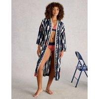 White Stuff Pure Modal Printed Kimono Navy Mix