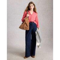 White Stuff Mixed Jersey Sheer Sleeves Shirt Pink