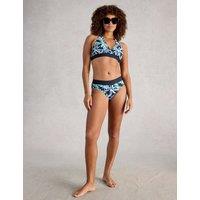 White Stuff Floral Roll Top Bikini Bottoms Navy Mix