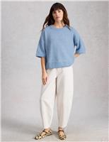 Textured Knitted Oversized T-Shirt