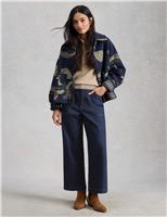 Mid Rise Wide Leg Cropped Jeans