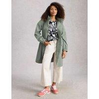 White Stuff Beth Hooded Rain Jacket Green
