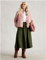 Pure Lyocell Midi A-Line Skirt