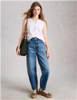 Pure Cotton Textured Notch Neck Vest