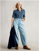 Merino Wool Blend Knitted Polo T-Shirt