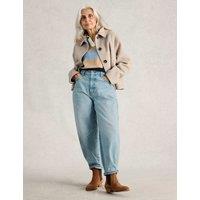 White Stuff Mid Rise Barrel Ankle Grazer Jeans Denim