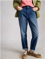 Mid Rise Straight Leg Jeans