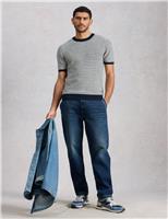 Straight Fit Denim Trousers