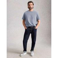 White Stuff Pure Cotton Striped T-Shirt Blue Mix