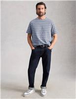 White Stuff Pure Cotton Striped T-Shirt Blue Mix