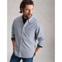 White Stuff Regular Fit Pure Cotton Striped Shirt Blue