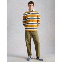 White Stuff Pure Cotton Striped Rugby Shirt Tan