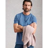 White Stuff Pure Cotton Crew Neck T-Shirt Blue Mix