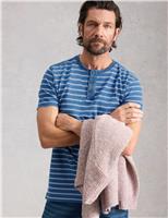 White Stuff Pure Cotton Crew Neck T-Shirt Blue Mix