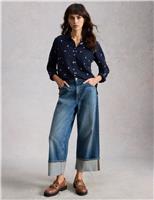 Pure Cotton Embroidered Collared Shirt