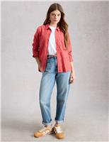 Pure Cotton Floral Collared Shirt