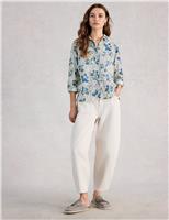 Pure Cotton Floral Collared Shirt