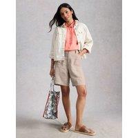 White Stuff Pure Linen Shorts Natural