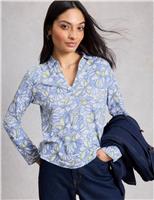 White Stuff Pure Cotton Geometric Embroidered Shirt White Mix