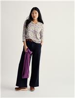 Cotton Blend Floral Relaxed Top