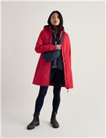 Seasalt Cornwall Cotton Rich Longline Raincoat Blue