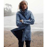 Seasalt Cornwall Cotton Rich Longline Raincoat Blue