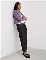 Merino Wool Rich Crew Neck Cardigan