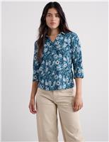 Pure Cotton Floral Collared Shirt