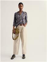 Pure Cotton Floral Collared Shirt