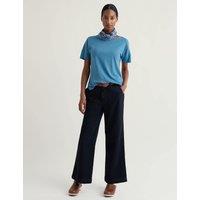 Seasalt Cornwall Pure Cotton Scoop Neck T-Shirt Blue