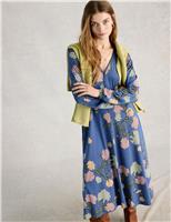 Cotton Modal Blend Jersey Floral Midi Dress