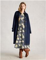 Jersey Floral Button Through Midi Shirt Dress