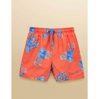 Joules Octopus Print Swim Shorts (1-10 Yrs) Orange Mix