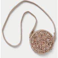 M&S Sequin Round Bag Golden Rose