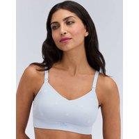 Boux Avenue Ribbed Maternity Nursing Bralette Blue