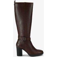 Carvela Wide Fit Leather Block Heel Knee High Boots Black