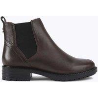 Carvela Wide Fit Leather Block Heel Chelsea Boots Brown