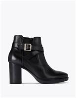 Carvela Wide Fit Leather Ankle Boots Black