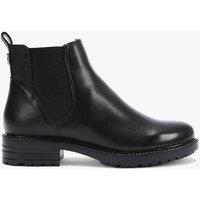 Carvela Wide Fit Leather Block Heel Chelsea Boots Black