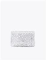 Embellished Chain Strap Clutch Bag